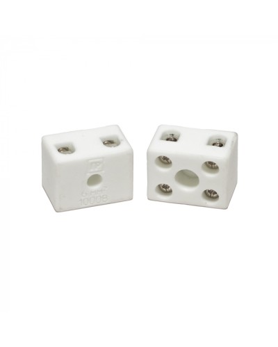 Клемма керамическая латунь 6 мм² 2 пары контактов с крепежным отверстием (5 шт/уп) Промрукав (PR08.7163) в Рыбинске Аксессуары для кабель-канала Pintop.ru