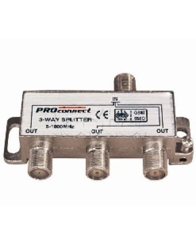 Делитель ТВ х 3 под F разъём 5-1000 МГц (10шт/уп) PROCONNECT 05-6022 в Рыбинске Коммутационные изделия Pintop.ru