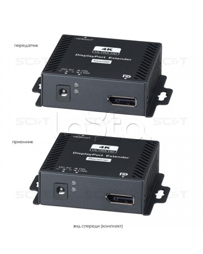 Комплект (передатчик + приёмник) для передачи DisplayPort + USB + RS232 SC&T DP02U в Рыбинске Видеоусилители, Модуляторы, Делители Pintop.ru