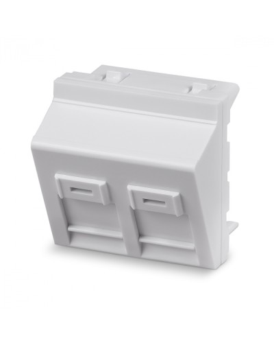 Вставка 45x45 (Mosaic) для 2 модулей формата Keystone Jack, угловая Cabeus (FP-A-45-2M) в Рыбинске Модули Keystone Pintop.ru