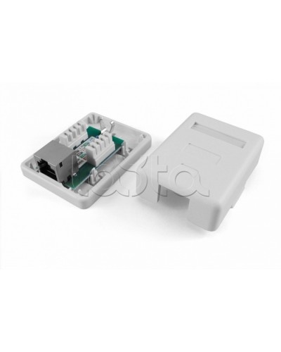 Розетка компьютерная RJ-45(8P8C) Hyperline SB1-1-8P8C-C5e-SH-WH в Рыбинске Розетки компьютерные и телефонные Pintop.ru