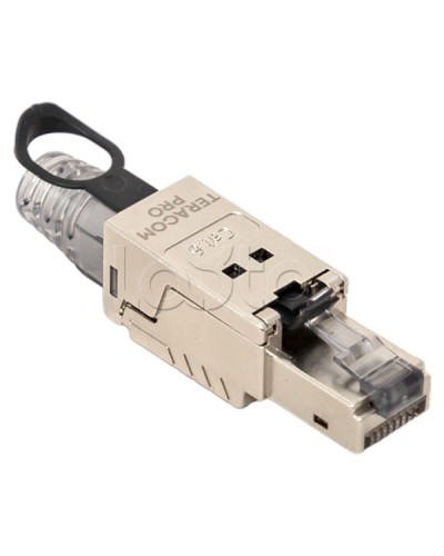 Коннектор TERACOM PRO полевой заделки RJ-45 (8P8C) экран. STP для кабеля Cat.6A EKF (TRP-PLUG-6ASTP-FST) в Рыбинске Коннекторы Pintop.ru