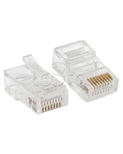 Коннектор RJ-45 TERACOM PRO неэкран. 8P8C 30мкд Cat.5E универсальный (упак.10шт) EKF (TRP-PLUG-5EUTP-10) в Рыбинске Коннекторы Pintop.ru