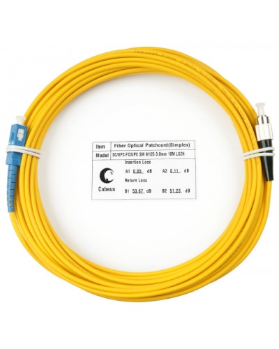 Шнур оптический simplex SC-FC 9/125 SM 20 м LSZH в Рыбинске Патч-корды оптические Pintop.ru