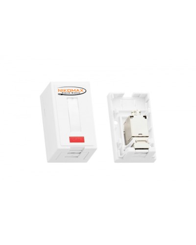 Розетка RJ45 1 порт кат.5e белая (NMC-WO1SD2-FT-ST-WT) NIKOMAX в Рыбинске Розетки компьютерные и телефонные Pintop.ru