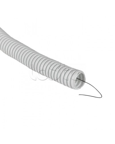 Труба гофр. ПВХ с протяжкой d20 мм (100 м) белая EKF-Plast (tg-z-20-100-white) в Рыбинске Труба гофрированная Pintop.ru