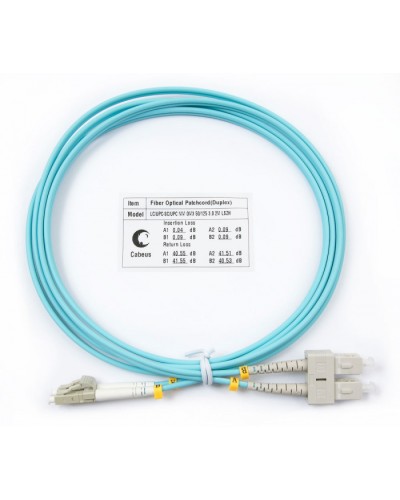 Шнур оптический duplex LC-SC 50/125 mm OM3 1,5м LSZH Cabeus FOP-50-LC-SC-1,5m в Рыбинске Патч-корды и пигтейлы Pintop.ru