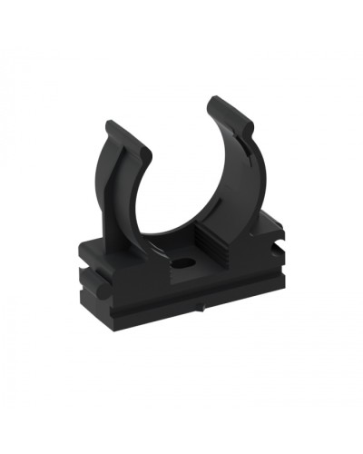 CFQ25 Держатель (клипса) для труб, для монтажного пистолета D25мм, цвет чёрный (10шт) Экопласт (41525-10BL) в Рыбинске Держатели, клипсы, скобы Pintop.ru