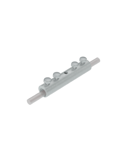Четырехболтовой сквозной соединитель прутка Ø 5-10 мм INOX304 КМ-Профиль (4SS-D5-10 INOX304) в Рыбинске Крепеж Pintop.ru