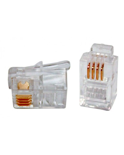 Коннектор телефонный для телефонных трубок Cabeus 4P4C в Рыбинске Коннекторы и разъемы Pintop.ru