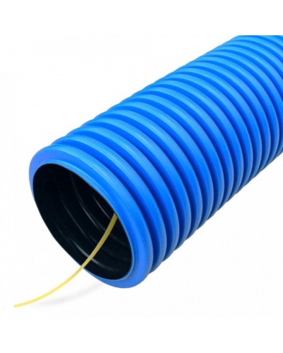 Труба гофрированная двустенная ПНД гибкая тип 750 (SN14) с/з синяя д125 (50м/уп) Промрукав (PR15.0058) в Рыбинске Труба гофрированная Pintop.ru