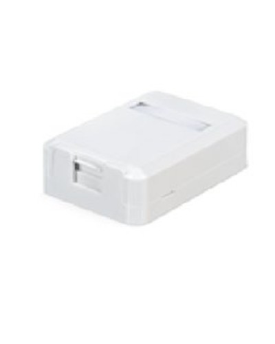 Корпус настенной розетки для установки 1-ой вставки типа Keystone Jack, белый в Рыбинске Коммутационные изделия Pintop.ru