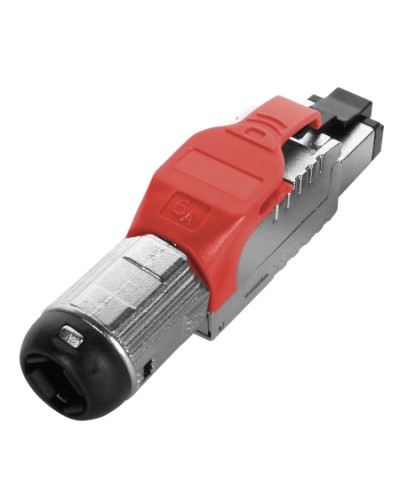 Разъем полевой оконцовки RJ-45 Hyperline (PLUE-8P8C-S-C6A-SH-RD) в Рыбинске Коннекторы Pintop.ru