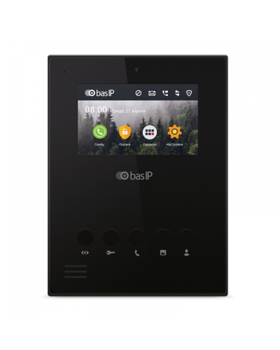 Видеодомофон BAS-IP AU-04LAF BLACK в Рыбинске Абонентские IP устройства Pintop.ru