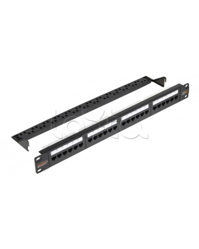 Патч-панель 1U 24 порта RJ45 NIKOMAX (NMC-RP24UE2-1U-BK) в Рыбинске Патч панель Pintop.ru
