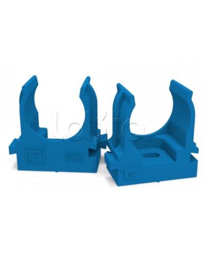 Крепеж-клипса для труб для монтажного пистолета синяя д20 (100шт/900шт уп/кор) Промрукав (PR13.0144) в Рыбинске Держатели, клипсы, скобы Pintop.ru