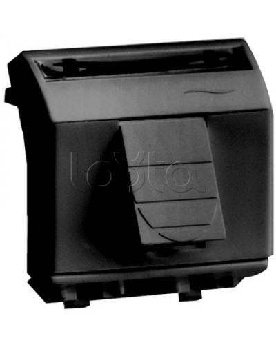 Компьютерная розетка RJ-45, кат.6A 8P8C, Hyperline, Dual IDC: 110&Krone Brava, черн., 2мод DKC 77679N в Рыбинске Розетки компьютерные и телефонные Pintop.ru