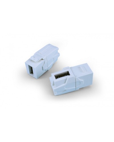 Вставка формата Keystone Jack Hyperline (KJ1-USB-VA3-WH) в Рыбинске Кроссы оптические Pintop.ru