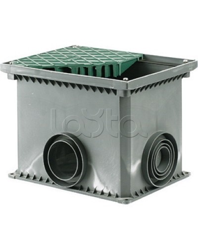 Колодец переходной смотровой 335х240х255 с крышкой для двустенных труб DKC 025002 в Рыбинске Повороты, муфты, тройники Pintop.ru