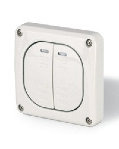 Выключатель однополюсный, двухклавишный DKC DIS1373022 в Рыбинске Аксессуары для стоек и шкафов Pintop.ru