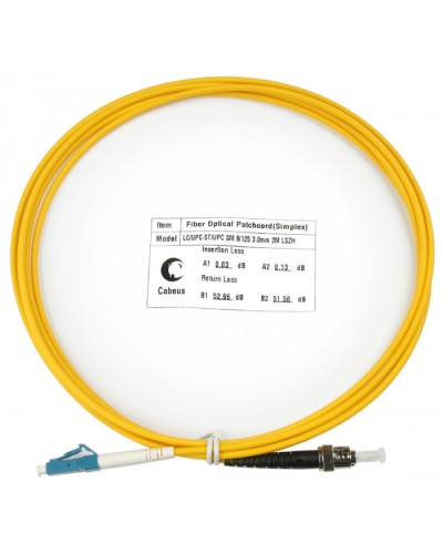 Шнур оптический simplex LC-ST 9/125 sm 2м LSZH Cabeus FOP(s)-9-LC-ST-2m в Рыбинске Патч-корды оптические Pintop.ru