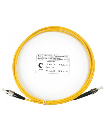 Шнур оптический simplex FC-ST 9/125 sm 2м LSZH Cabeus FOP(s)-9-FC-ST-2m в Рыбинске Патч-корды оптические Pintop.ru