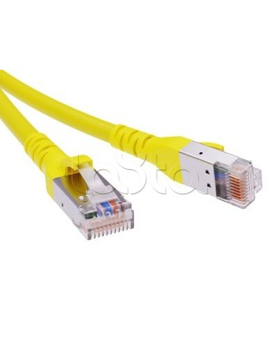 Патч-корд экранированный CAT6A SF/UTP 4х2, LSZH, желтый, 0.5м DKC RN6ASF4505YL в Рыбинске Патчкорды (медные) Pintop.ru