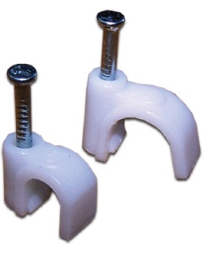 Клипса кабельная круглая, диаметр 10 мм, белая (100шт.уп) TWT TWT-CLR-10 в Рыбинске Держатели, клипсы, скобы Pintop.ru