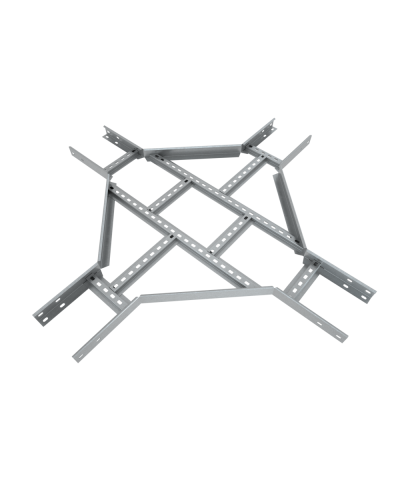 Х-разветвитель лестничный 80х300х1,2 мм Быстрый монтаж HD85 КМ-профиль (LXDS80-300-1.2 HD85) в Рыбинске Аксессуары для лотков Pintop.ru