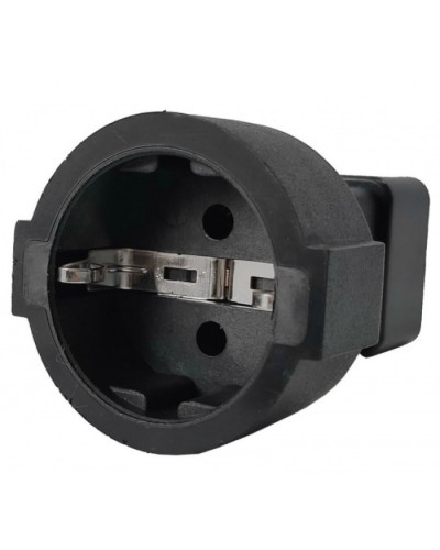 Адаптер переходной, розетка Schuko - вилка C20, 220В, 16А, черный LANMASTER (LAN-PPS/20-BK) в Рыбинске Проходные адаптеры и розетки оптические Pintop.ru