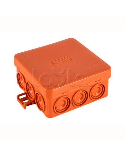 JBL085 Коробка огн. E110, о/п 85х85х38мм, без галогена, 12 вых., IP55, 3P, (0,15-6,0 мм2), цвет оранж. Экопласт (43775HF) в Рыбинске Коробки (ОКЛ) Экопласт Pintop.ru