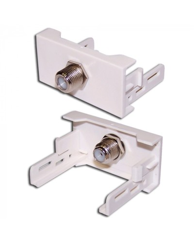 Вставка Mosaic 22.5x45 с RF-адаптером F-81, белая LANMASTER (LAN-WA-LP-RF-WH) в Рыбинске Коннекторы и разъемы Pintop.ru