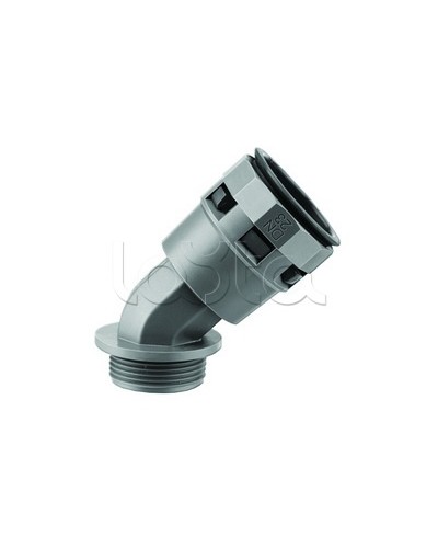 Муфта 45 грд. труба-коробка DN 23 мм, М25х1,5, полиамид, цвет черный DKC PAL23M25N в Рыбинске Повороты, муфты, тройники Pintop.ru