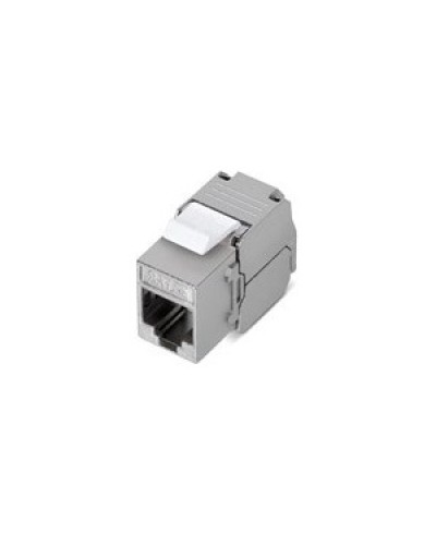 Вставка Keystone Jack RJ-45(8P8C), категория 5e, 110 IDC, угол заделки 180 градусов, без инструмента (Toolless), экранированная, белая в Рыбинске Модули Keystone Pintop.ru