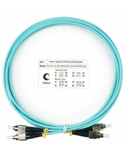 Шнур оптический duplex FC-FC 50/125 mm OM3 1,5м LSZH Cabeus FOP-50-FC-FC-1,5m в Рыбинске Патч-корды и пигтейлы Pintop.ru