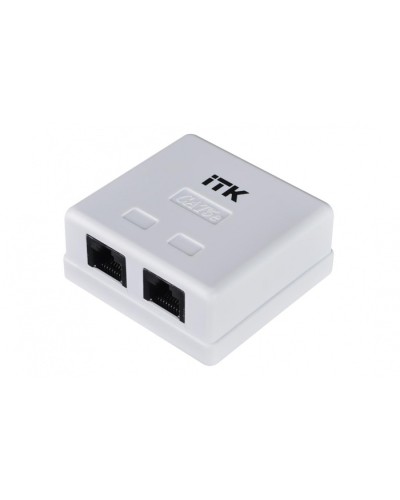Розетка RJ-45 кат.5е 2-порта ITK CS2-1C5EU-22 в Рыбинске Розетки компьютерные и телефонные Pintop.ru