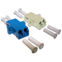 Адаптер оптический LANMASTER LC, MM, корпус SC без фланцев, дуплексный LANMASTER LAN-2LCS/NF-AM-MM