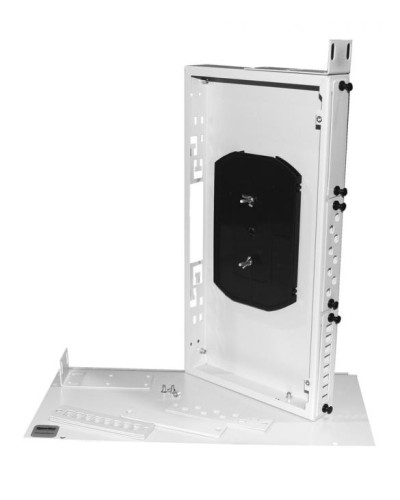 Бокс оптический универсальный 19, от 8 до 24 портов (SC, duplex LC, ST, FC), со сплайс пластиной, без пигтейлов и проходных адаптеров Hyperline FO-19R-1U-3xSLT-W140H42-24UN-GY в Рыбинске Кросс оптический Pintop.ru