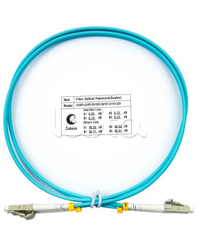 Патч-корд волоконно-оптический MM 50/125 duplex LC-LC LSZH (1м) Cabeus FOP-50-LC-LC-1m в Рыбинске Патч-корды оптические Pintop.ru