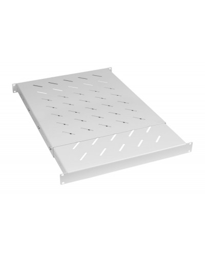 Полка 19 перфорированная глубиной 600-1000 ммдо 100кг, цвет серый (RAL 7035) Cabeus (SH-J018-SS-600-100KG) в Рыбинске Полки для шкафов и стоек Pintop.ru