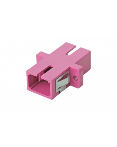Оптический адаптер OM4, симплекс SC, с фланцами, пурпурный Eurolan (36A-40-SC-02MG) в Рыбинске Проходные адаптеры и розетки оптические Pintop.ru