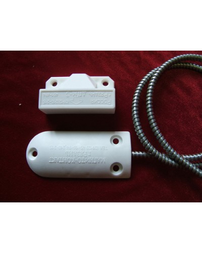 Датчик положения магнитогерконовый Магнито-Контакт ДПМ-3 исп. 06 (металлорукав из нержавеющей стали) в Рыбинске Извещатели охранные Pintop.ru