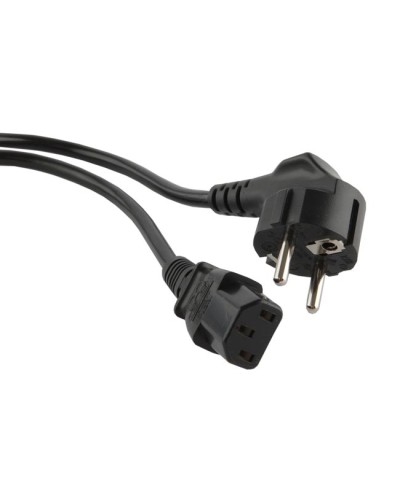 Кабель питания компьютера (Shucko - C13), 10A, угловая вилка, 1м Hyperline PWC-IEC13-SHM-1.8-BK в Рыбинске Патч-корды и пигтейлы Pintop.ru