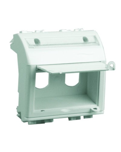 Адаптер для двух оптоволоконных разъемов типа ST, белый, 2 мод. DKC 76615B в Рыбинске Аксессуары для кабель-канала Pintop.ru