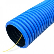 Труба гофрированная двустенная ПНД гибкая тип 750 (SN24) с/з синяя д75 (50м/уп) Промрукав (PR15.0182)