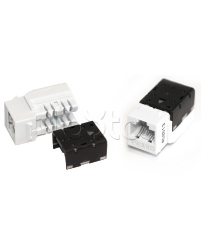 Вставка Keystone Jack RJ-45(8P8C), категория 6A, 110 IDC черная Hyperline (KJNE-8P8C-C6A-90-BK) в Рыбинске Модули Keystone Pintop.ru