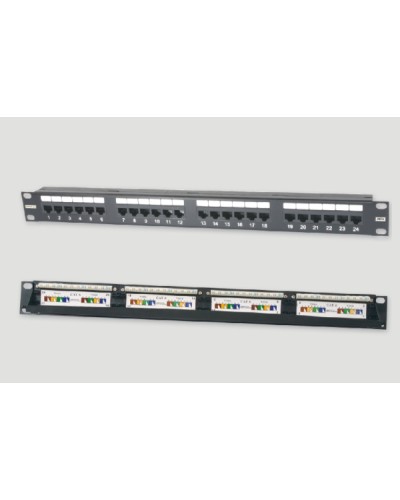 Патч-панель 19, 1U, 24xRJ45 категория 6 Eurolan (27B-U6-24BL) в Рыбинске Патч панель Pintop.ru