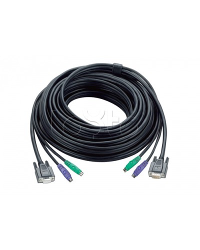 КВМ-кабель с интерфейсами PS/2, VGA (1.8м) ATEN 2L-1001P в Рыбинске Видеоусилители, Модуляторы, Делители Pintop.ru