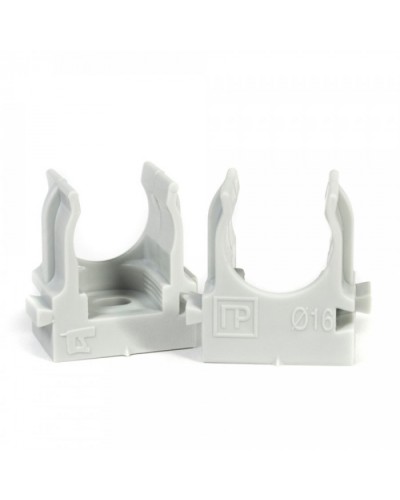 Крепеж-клипса для труб для монтажного пистолета серая в гофроящике d16 мм (1400шт/кор) Промрукав (PR13.0452) в Рыбинске Держатели, клипсы, скобы Pintop.ru