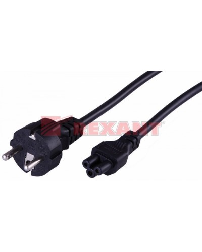 Шнур сетевой Евро 3х0.75мм² 1.8М (PVC) (с заземлением) (ноутбук) (10шт/уп) REXANT 11-1151 в Рыбинске Патч-корды и пигтейлы Pintop.ru